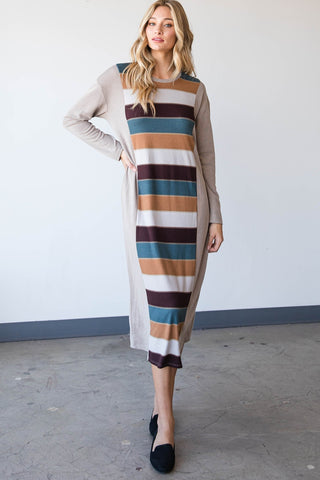 Colorblock Striped Dress Colorblock Striped Dress