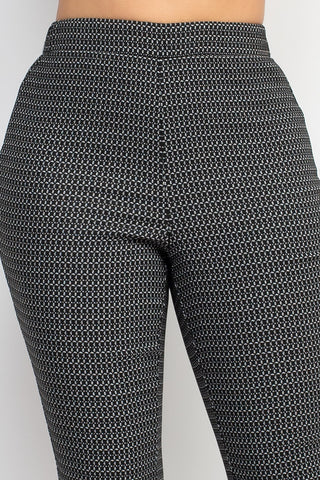 Fitted Flare Leg Plaid Pants Fitted Flare Leg Plaid Pants