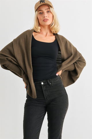 Batwing Sleeve Open Front Cardigan Batwing Sleeve Open Front Cardigan