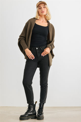 Batwing Sleeve Open Front Cardigan Batwing Sleeve Open Front Cardigan
