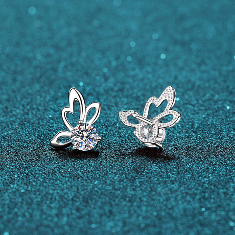 1 Carat Moissanite Butterfly Shape Earrings 1 Carat Moissanite Butterfly Shape Earrings