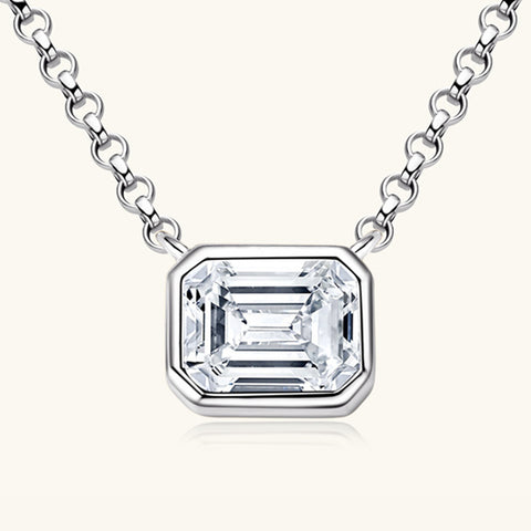 1 Carat Moissanite 925 Sterling Silver Pendant Necklace 1 Carat Moissanite 925 Sterling Silver Pendant Necklace