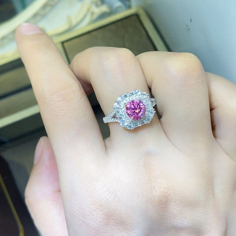 1 Carat Moissanite Zircon 925 Sterling Silver Ring 1 Carat Moissanite Zircon 925 Sterling Silver Ring