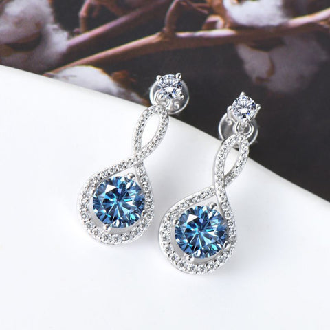 1 Carat Moissanite 925 Sterling Silver Earrings 1 Carat Moissanite 925 Sterling Silver Earrings