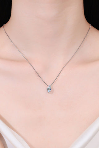 1 Carat Moissanite 925 Sterling Silver Necklace 1 Carat Moissanite 925 Sterling Silver Necklace