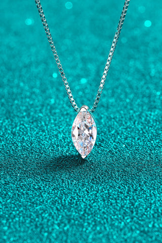 1 Carat Moissanite 925 Sterling Silver Necklace 1 Carat Moissanite 925 Sterling Silver Necklace