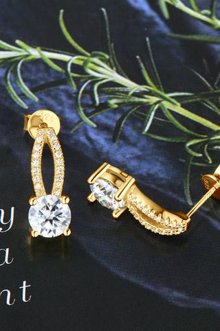 1 Carat Moissanite 925 Sterling Silver Earrings 1 Carat Moissanite 925 Sterling Silver Earrings