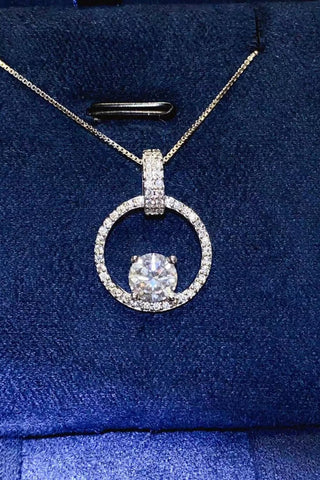 1 Carat Moissanite 925 Sterling Silver Necklace 1 Carat Moissanite 925 Sterling Silver Necklace