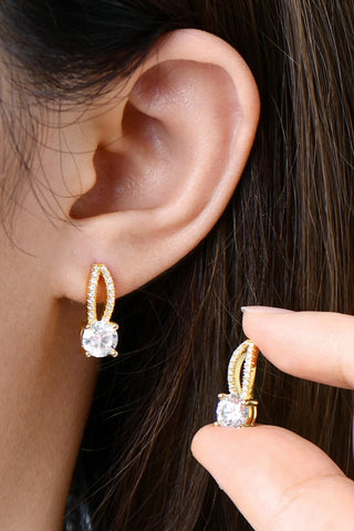 1 Carat Moissanite 925 Sterling Silver Earrings 1 Carat Moissanite 925 Sterling Silver Earrings