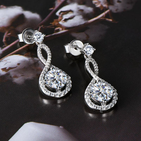 1 Carat Moissanite 925 Sterling Silver Earrings 1 Carat Moissanite 925 Sterling Silver Earrings