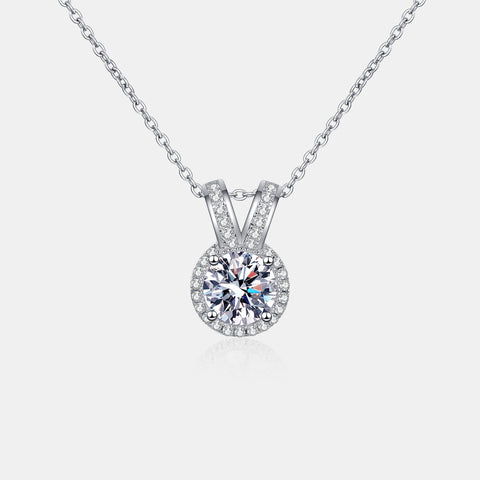 1 Carat Moissanite Rabbit Ears Shape Pendant Necklace 1 Carat Moissanite Rabbit Ears Shape Pendant Necklace