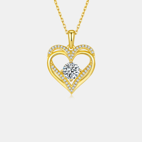 1.2 Carat Moissanite 925 Sterling Silver Heart Necklace 1.2 Carat Moissanite 925 Sterling Silver Heart Necklace
