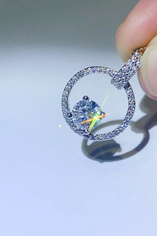 1 Carat Moissanite 925 Sterling Silver Necklace 1 Carat Moissanite 925 Sterling Silver Necklace
