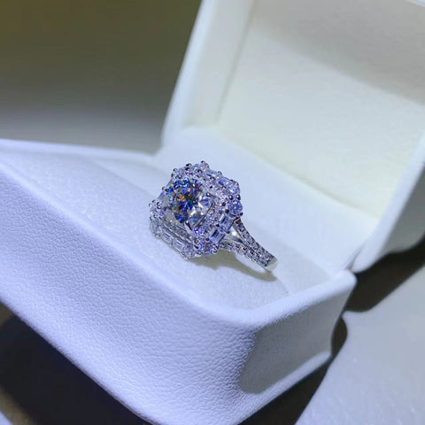 1 Carat Moissanite 925 Sterling Silver Ring 1 Carat Moissanite 925 Sterling Silver Ring