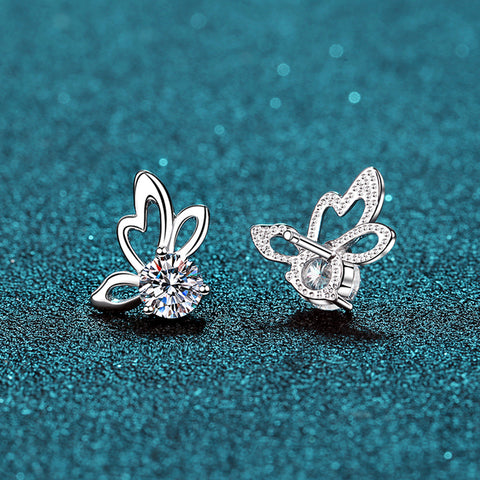 1 Carat Moissanite Butterfly Shape Earrings 1 Carat Moissanite Butterfly Shape Earrings