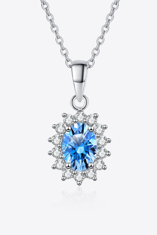 1 Carat Moissanite 925 Sterling Silver Necklace 1 Carat Moissanite 925 Sterling Silver Necklace