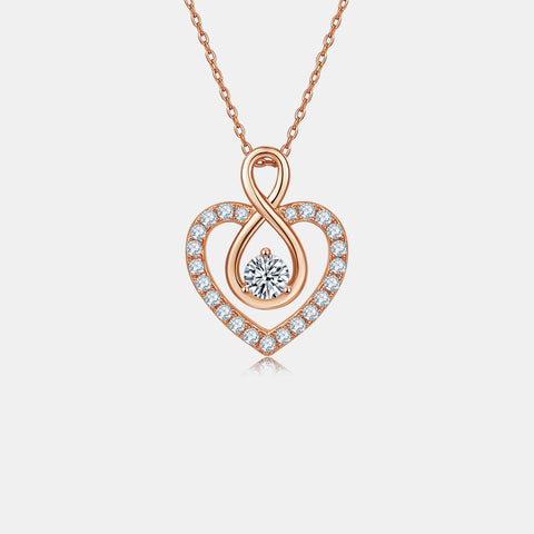 1 Carat Moissanite 925 Sterling Silver Heart Shape Necklace 1 Carat Moissanite 925 Sterling Silver Heart Shape Necklace