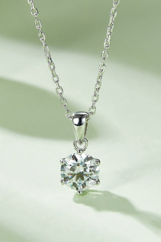 1 Carat Moissanite 925 Sterling Silver Necklace 1 Carat Moissanite 925 Sterling Silver Necklace