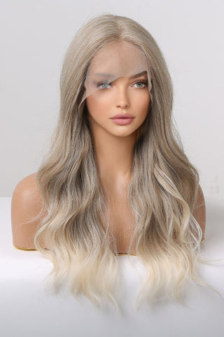 13*2" Lace Front Wigs Synthetic Long Wave 24" 150% Density in Medium Blonde Highlights 13*2" Lace Front Wigs Synthetic Long Wave 24" 150% Density in Medium Blonde Highlights