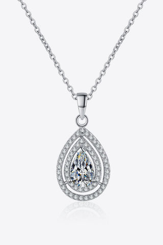 1 Carat Moissanite Teardrop Pendant Necklace 1 Carat Moissanite Teardrop Pendant Necklace