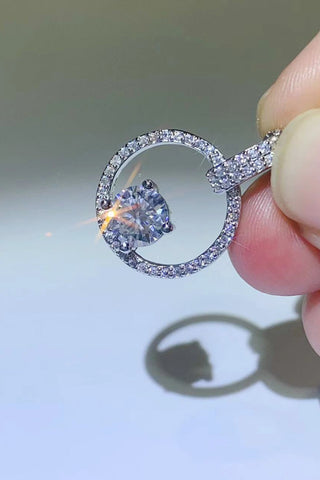 1 Carat Moissanite 925 Sterling Silver Necklace 1 Carat Moissanite 925 Sterling Silver Necklace