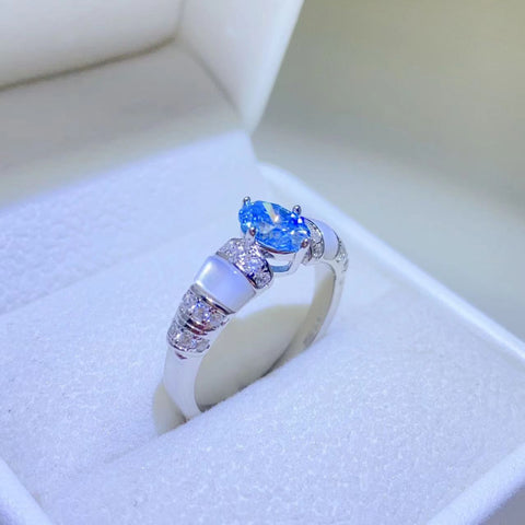 1 Carat Moissanite 925 Sterling Silver Ring 1 Carat Moissanite 925 Sterling Silver Ring