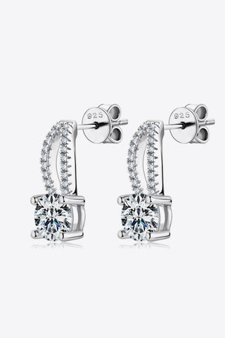 1 Carat Moissanite 925 Sterling Silver Earrings 1 Carat Moissanite 925 Sterling Silver Earrings