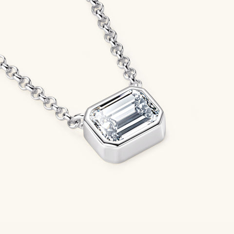 1 Carat Moissanite 925 Sterling Silver Pendant Necklace 1 Carat Moissanite 925 Sterling Silver Pendant Necklace