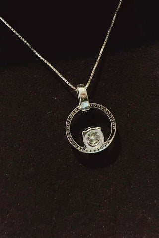 1 Carat Moissanite 925 Sterling Silver Necklace 1 Carat Moissanite 925 Sterling Silver Necklace