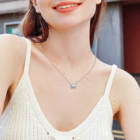 1 Carat Moissanite 925 Sterling Silver Pendant Necklace 1 Carat Moissanite 925 Sterling Silver Pendant Necklace