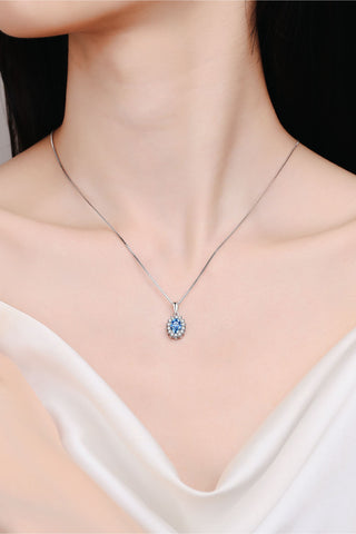 1 Carat Moissanite 925 Sterling Silver Necklace 1 Carat Moissanite 925 Sterling Silver Necklace