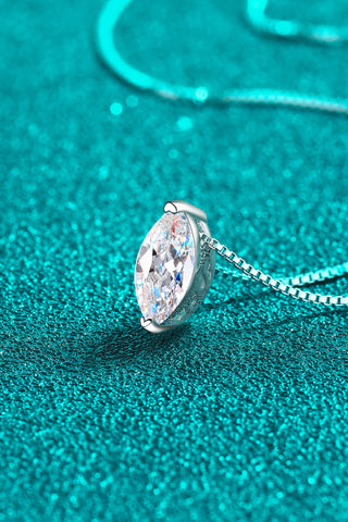 1 Carat Moissanite 925 Sterling Silver Necklace 1 Carat Moissanite 925 Sterling Silver Necklace