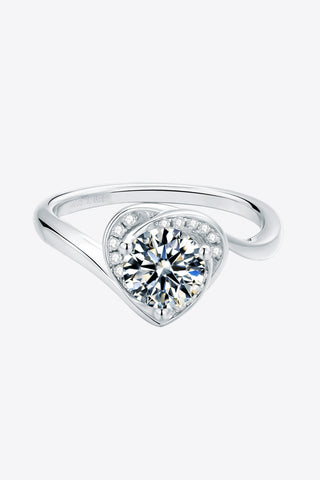 1 Carat Moissanite 925 Sterling Silver Heart Ring 1 Carat Moissanite 925 Sterling Silver Heart Ring