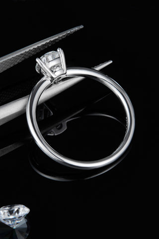 1 Carat Moissanite 925 Sterling Silver Solitaire Ring 1 Carat Moissanite 925 Sterling Silver Solitaire Ring