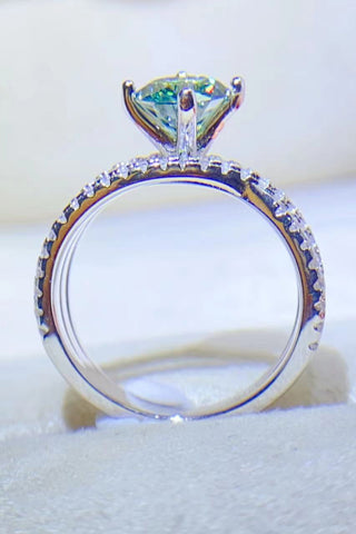 1 Carat Moissanite Contrast 925 Sterling Silver Ring 1 Carat Moissanite Contrast 925 Sterling Silver Ring