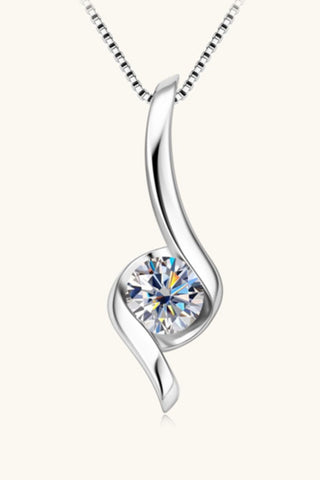 1 Carat Moissanite 925 Sterling Silver Necklace 1 Carat Moissanite 925 Sterling Silver Necklace