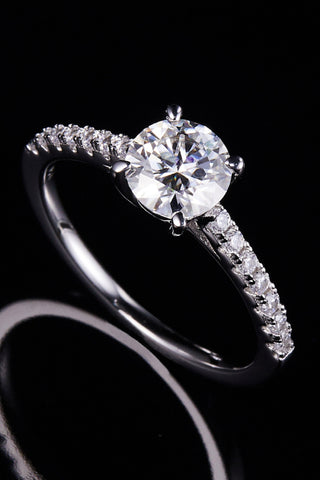 1 Carat Moissanite 925 Sterling Silver Side Stone Ring 1 Carat Moissanite 925 Sterling Silver Side Stone Ring
