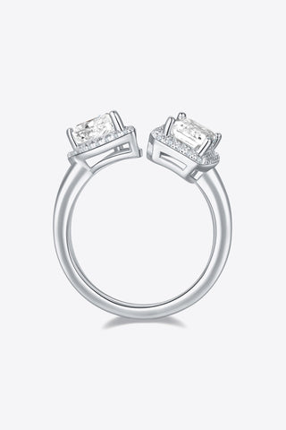 1 Carat Moissanite 925 Sterling Silver Open Ring 1 Carat Moissanite 925 Sterling Silver Open Ring