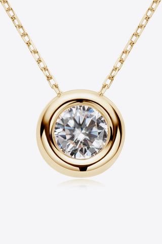 1 Carat Moissanite Pendant 925 Sterling Silver Necklace 1 Carat Moissanite Pendant 925 Sterling Silver Necklace