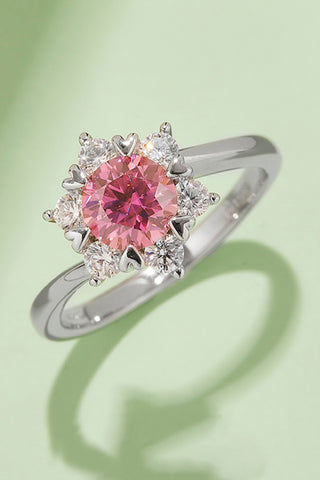 1 Carat Moissanite 925 Sterling Silver Cluster Ring 1 Carat Moissanite 925 Sterling Silver Cluster Ring