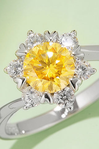 1 Carat Moissanite 925 Sterling Silver Cluster Ring 1 Carat Moissanite 925 Sterling Silver Cluster Ring