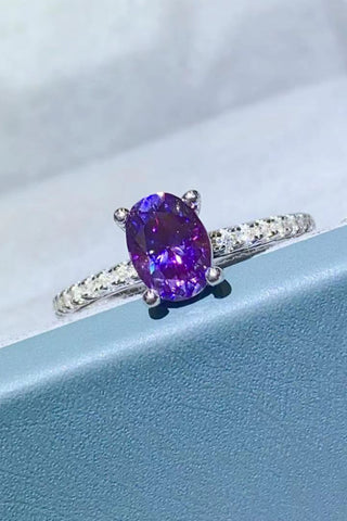 1 Carat Purple Moissanite 4-Prong Ring 1 Carat Purple Moissanite 4-Prong Ring