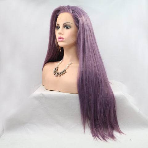 13*3" Lace Front Wigs Synthetic Long Straight 24" 130% Density 13*3" Lace Front Wigs Synthetic Long Straight 24" 130% Density
