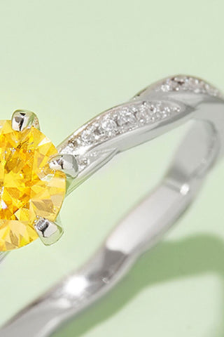 1 Carat Moissanite Contrast 925 Sterling Silver Ring 1 Carat Moissanite Contrast 925 Sterling Silver Ring