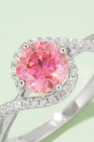 1 Carat Moissanite Contrast 925 Sterling Silver Ring 1 Carat Moissanite Contrast 925 Sterling Silver Ring