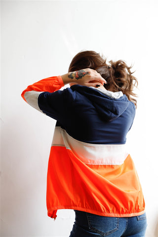 Colorblock Zip-up Hooded Wind Jacket Colorblock Zip-up Hooded Wind Jacket