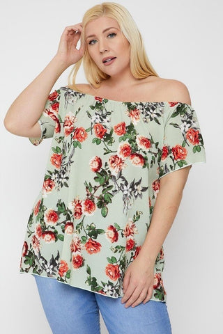 Floral Print Off The Shoulder Top Floral Print Off The Shoulder Top