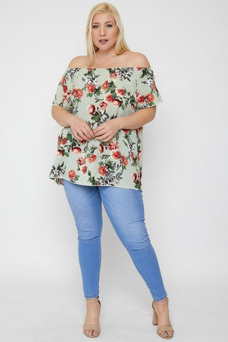 Floral Print Off The Shoulder Top Floral Print Off The Shoulder Top