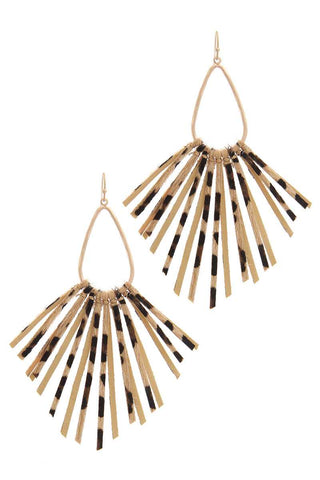 Animal Print Teardrop Shape Earring Animal Print Teardrop Shape Earring