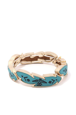 Aztec Stamped Stretch Bracelet Aztec Stamped Stretch Bracelet